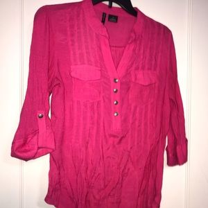 Pink button down blouse